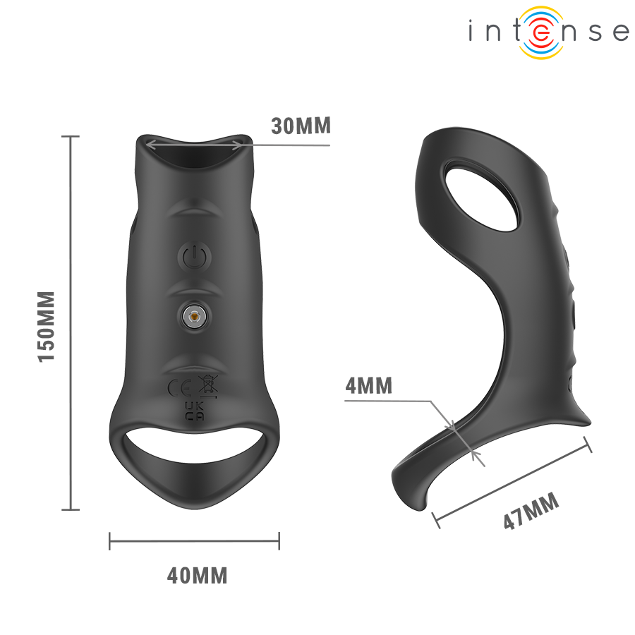 Anello Pene Vibrante Addicted Toys Jerome Modello 12 — Nero