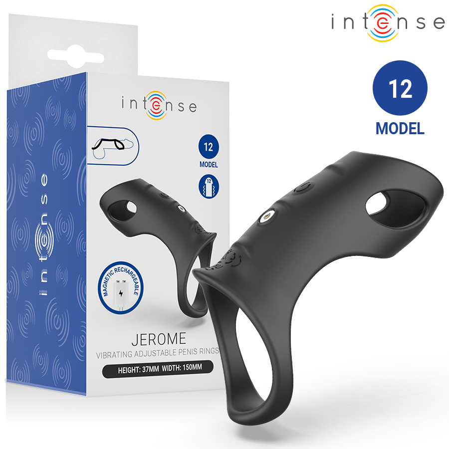 Anello Pene Vibrante Addicted Toys Jerome Modello 12 — Nero