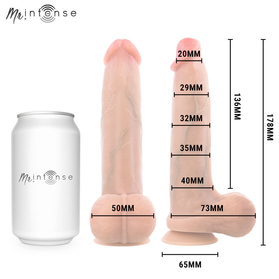 Dildo Mr. Intense Bruce S con Testicoli — Silicone