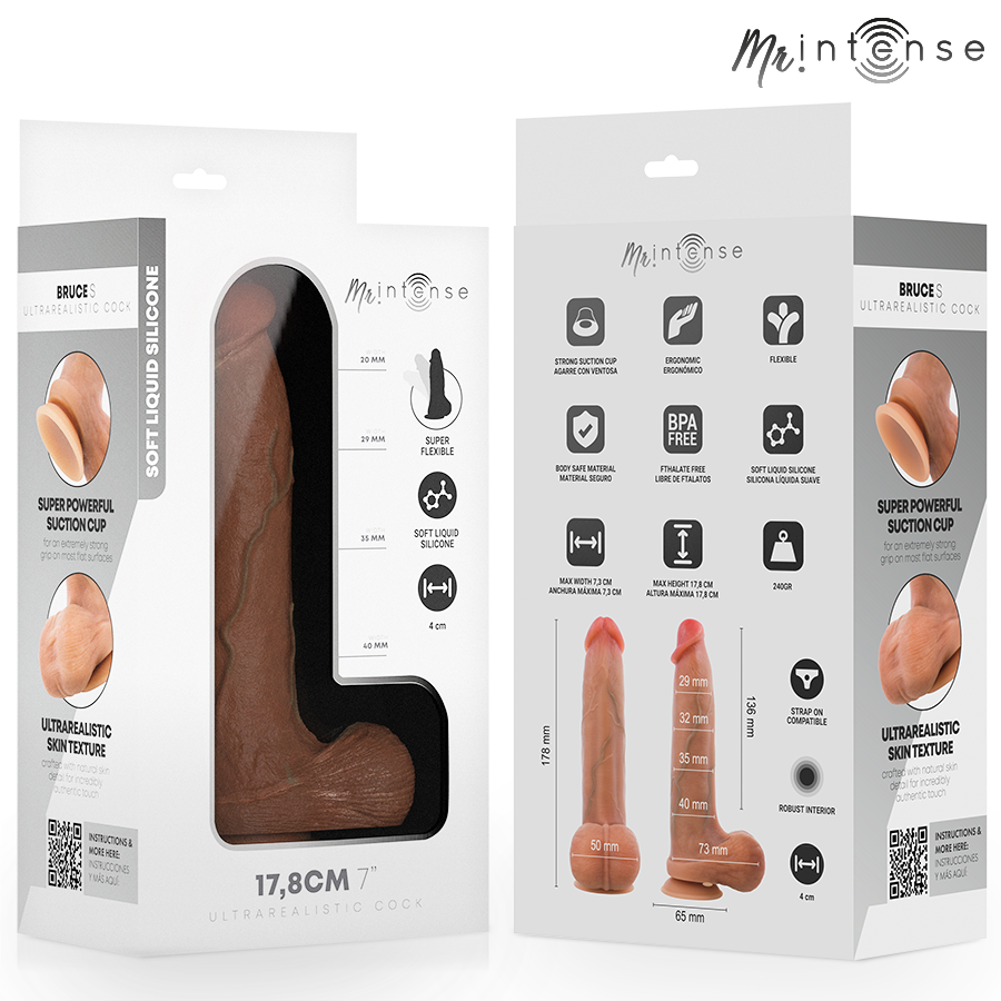 Dildo Mr. Intense Bruce S con Testicoli — Silicone