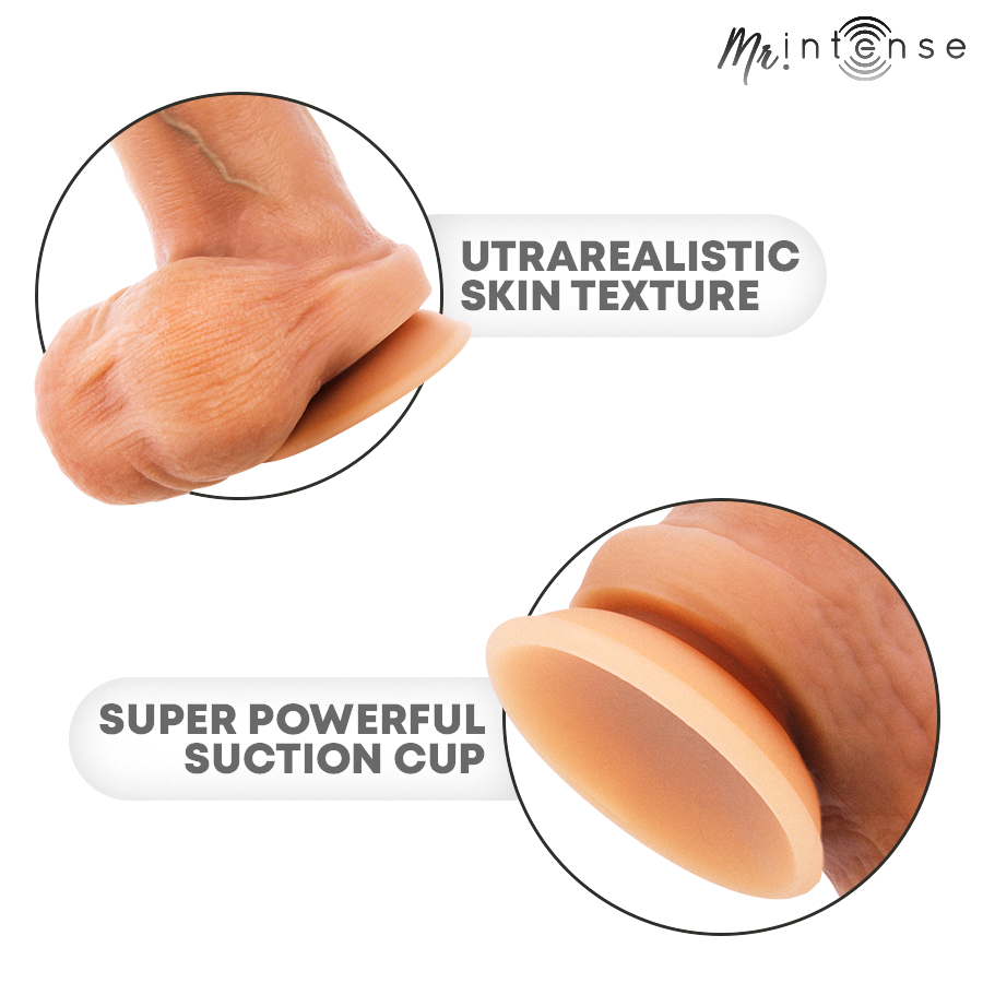 Dildo Mr. Intense Bruce M Silicone con Testicoli — 20 cm