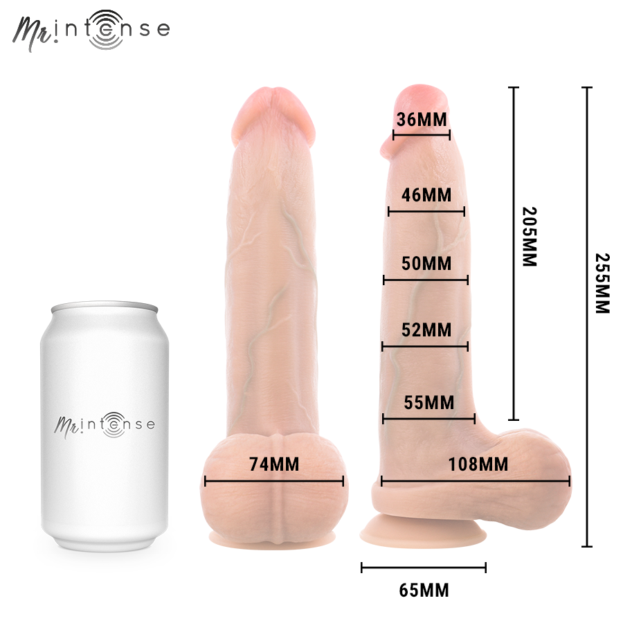 Dildo Mr. Intense Bruce XL con Testicoli — Silicone