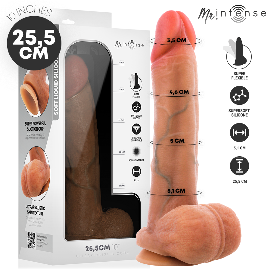 Dildo Mr. Intense Gary XL Ultra-Realistico — Nero