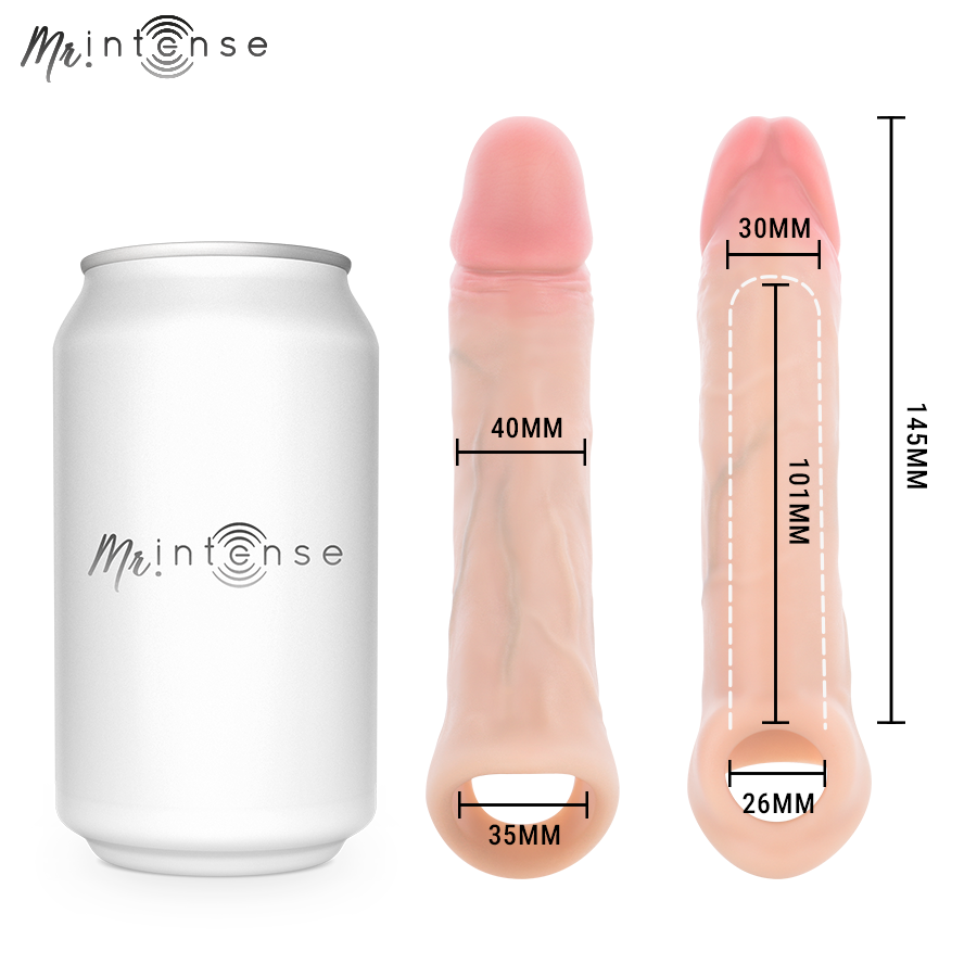 Copri Pene Mr. Intense Simon M Silicone 14,5 cm — Ø 4 cm