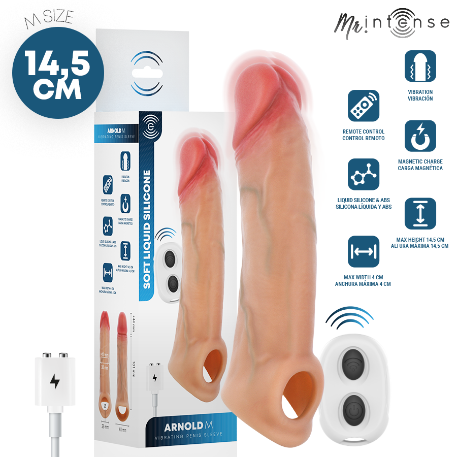 Guaina Vibrante MR. Intense Arnold M 14,5 cm — Realistica