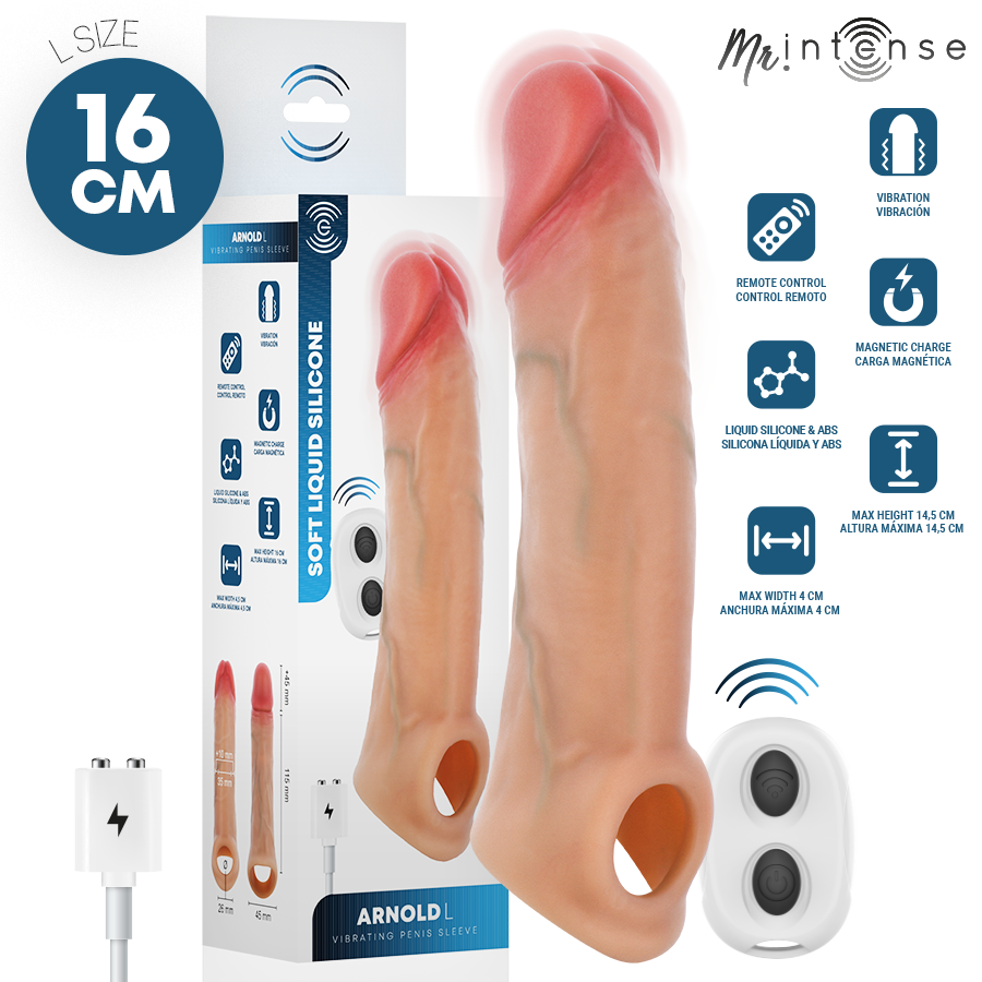 Guaina Pene Vibrante Mr. Intense Arnold L — Ultra-Realistica