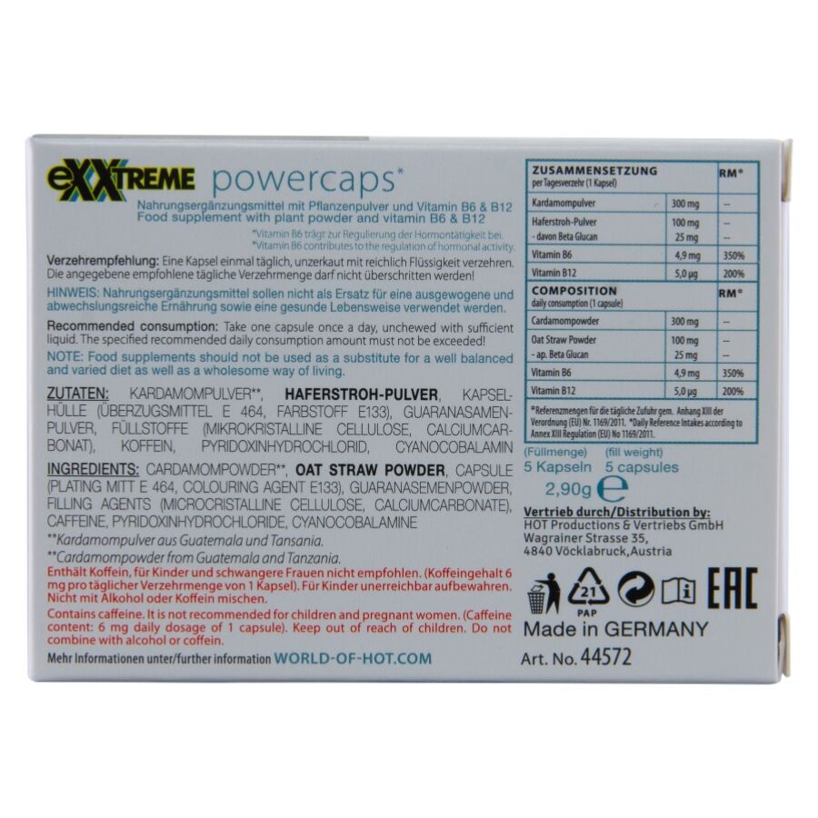 Integratore Uomo HOT EXXTREME POWER CAPS 5 Capsule