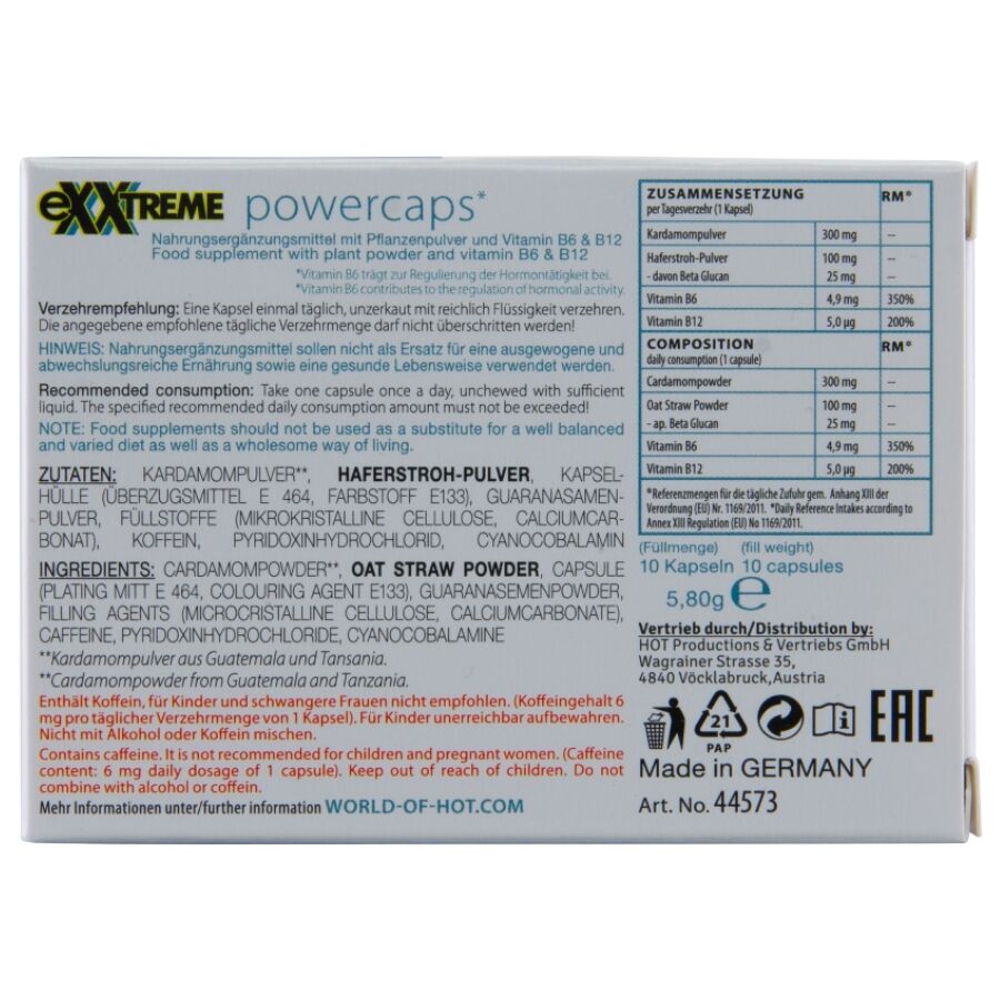 Integratore Uomo HOT EXXTREME CAPSULE POWER 10 capsule