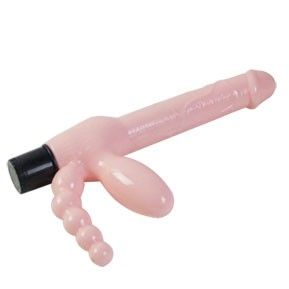 Imbracatura Strapless Vibrante Anale Baile — TPE 25 cm