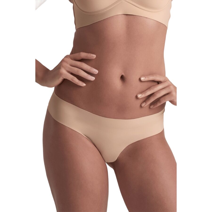 Tanga Invisibile BYE BRA Pack 2 Beige/Nero — Taglia S