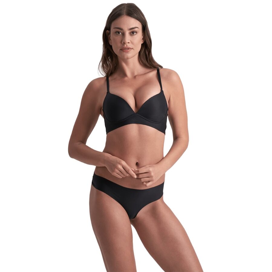 Bye Bra Pack 2 Tangas Invisibles L — Beige/Nero