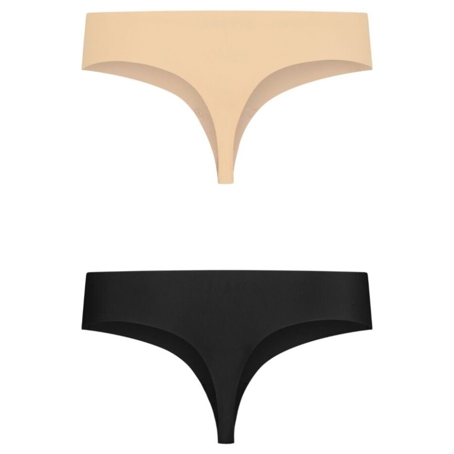 Bye Bra - Slip Invisibili Pack 2 - Beige/Nero XL