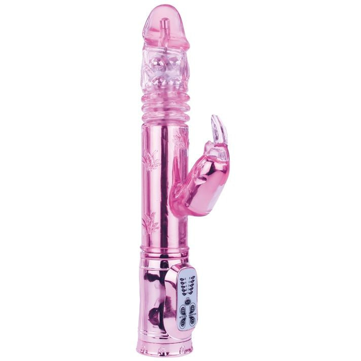 Vibratore Rabbit Rotante Baile Butterfly — Ricaricabile USB, Rosa