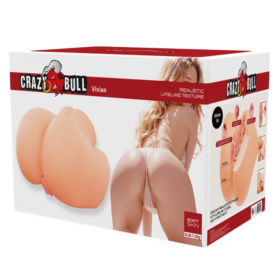 Masturbatore Realistico Vagina e Ano Crazy Bull Vivian — 7 kg