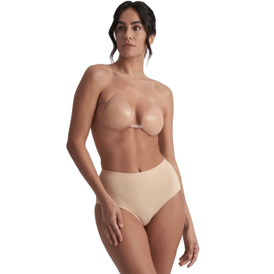 Coppe Adesive in Silicone BYE BRA — Beige Coppa D