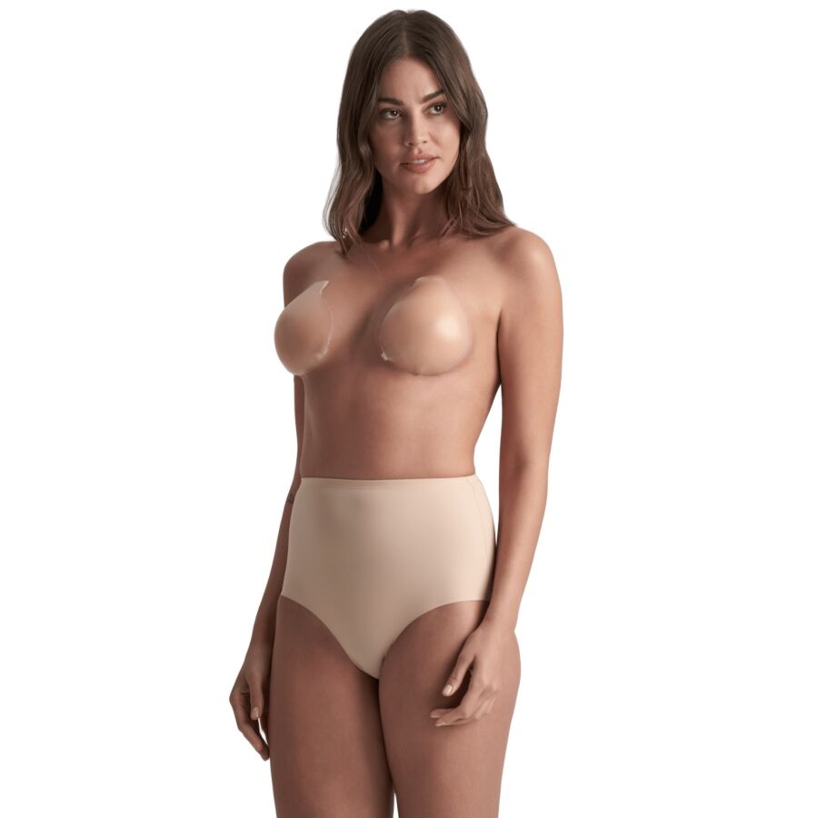 Coppe Adesive in Silicone BYE BRA — Beige Coppa D