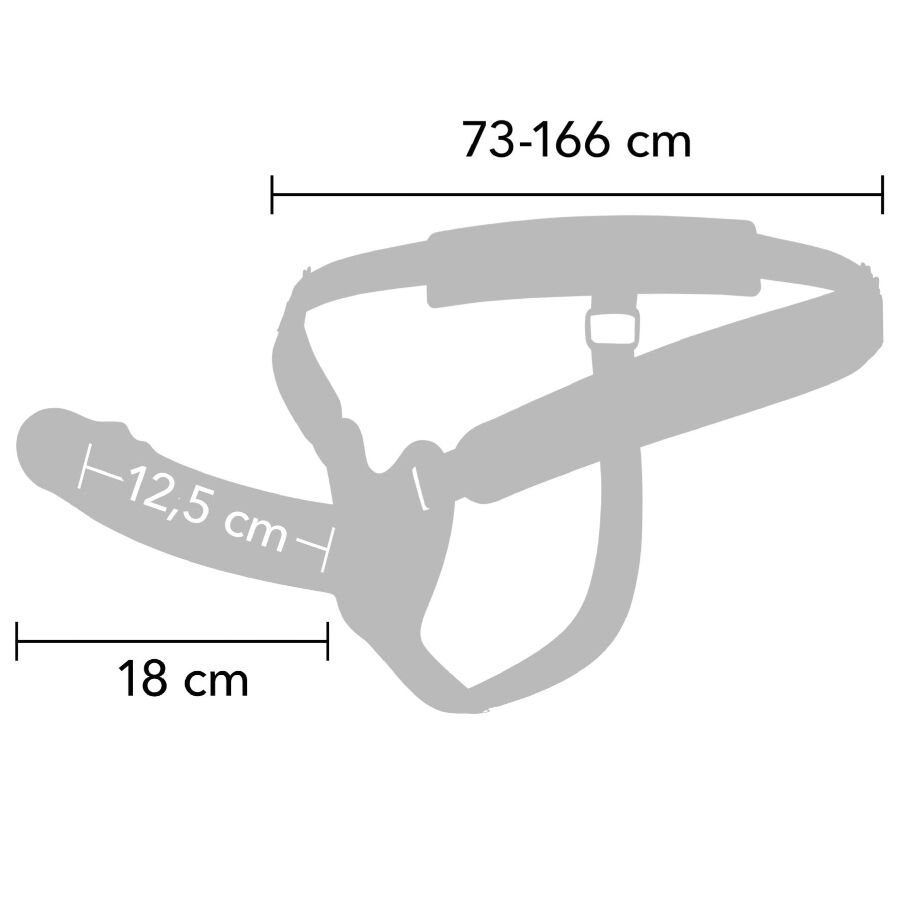 Guaina Vibrante Strap-On HIDDEN DESIRE Inferno 18 cm — Silicone Medico