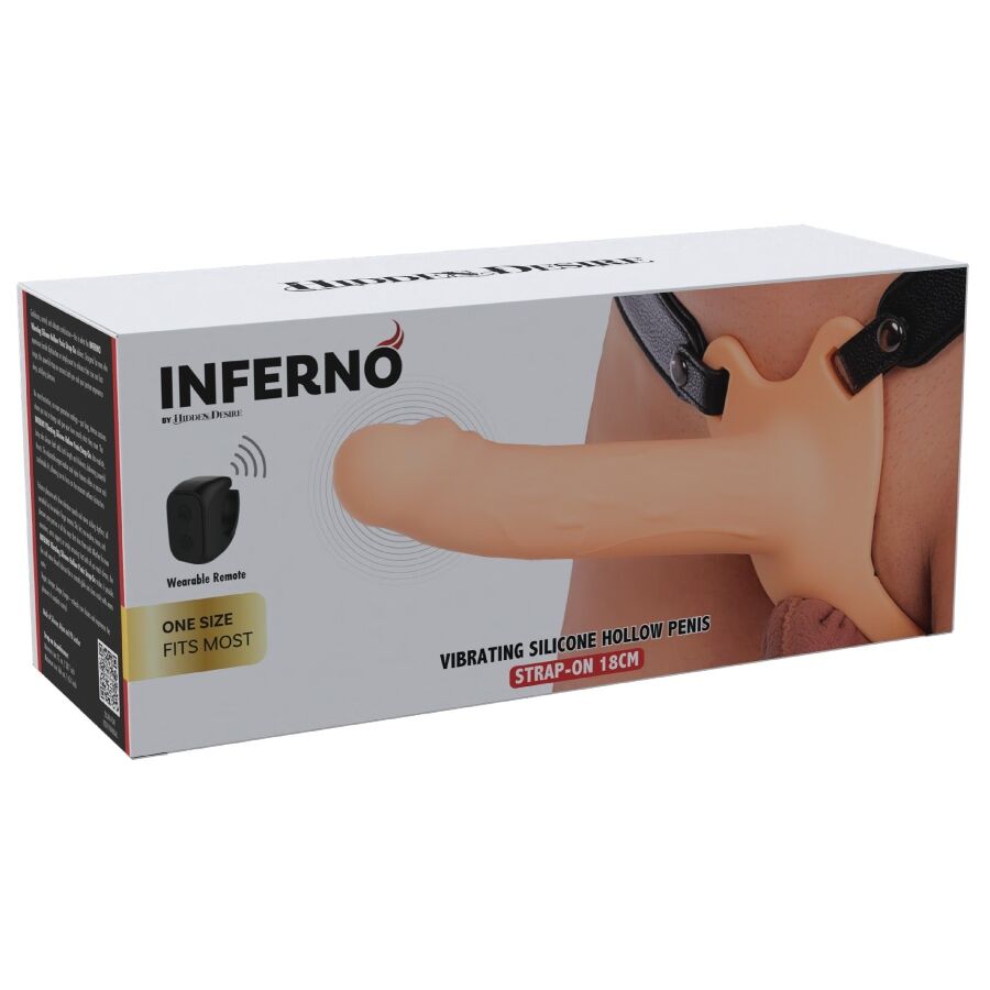 Guaina Vibrante Strap-On HIDDEN DESIRE Inferno 18 cm — Silicone Medico
