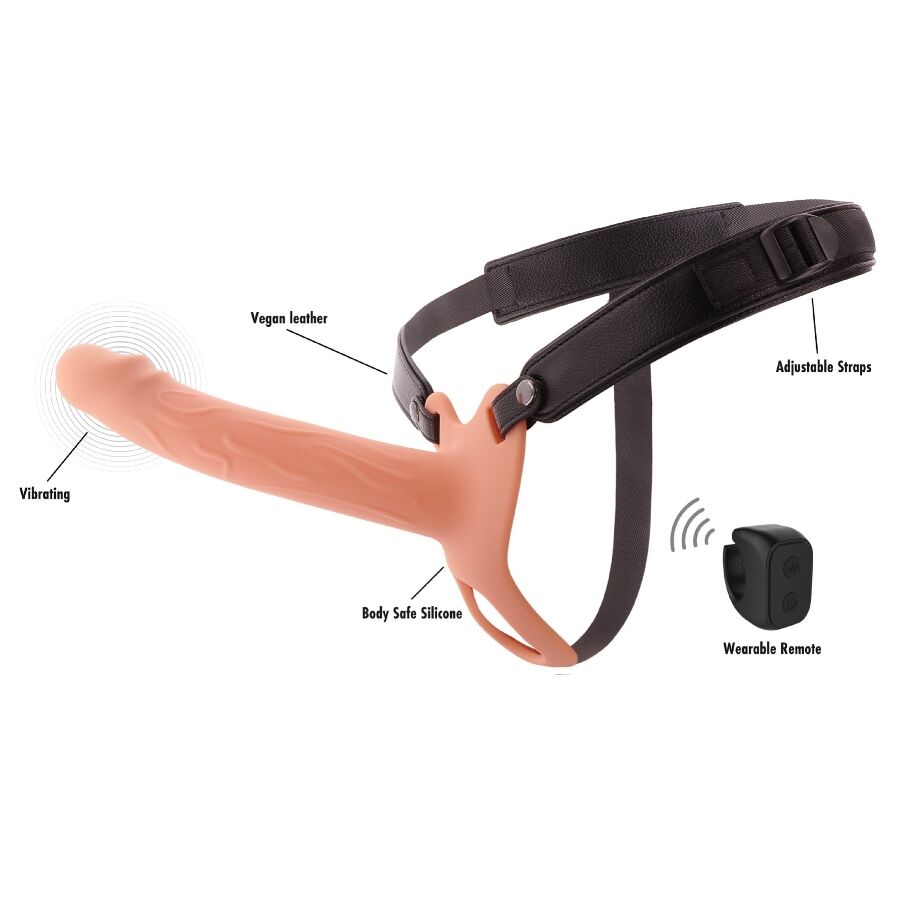 Guaina Pene Strap-On Hidden Desire Inferno Vibrante — 20 cm