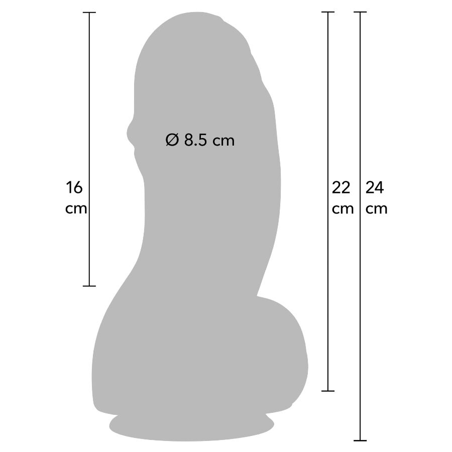 Dildo HIDDEN DESIRE INFERNO Fat Boys 22cm — PVC