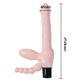 Imbracatura Strapless Vibrante Anale Baile — TPE 25 cm
