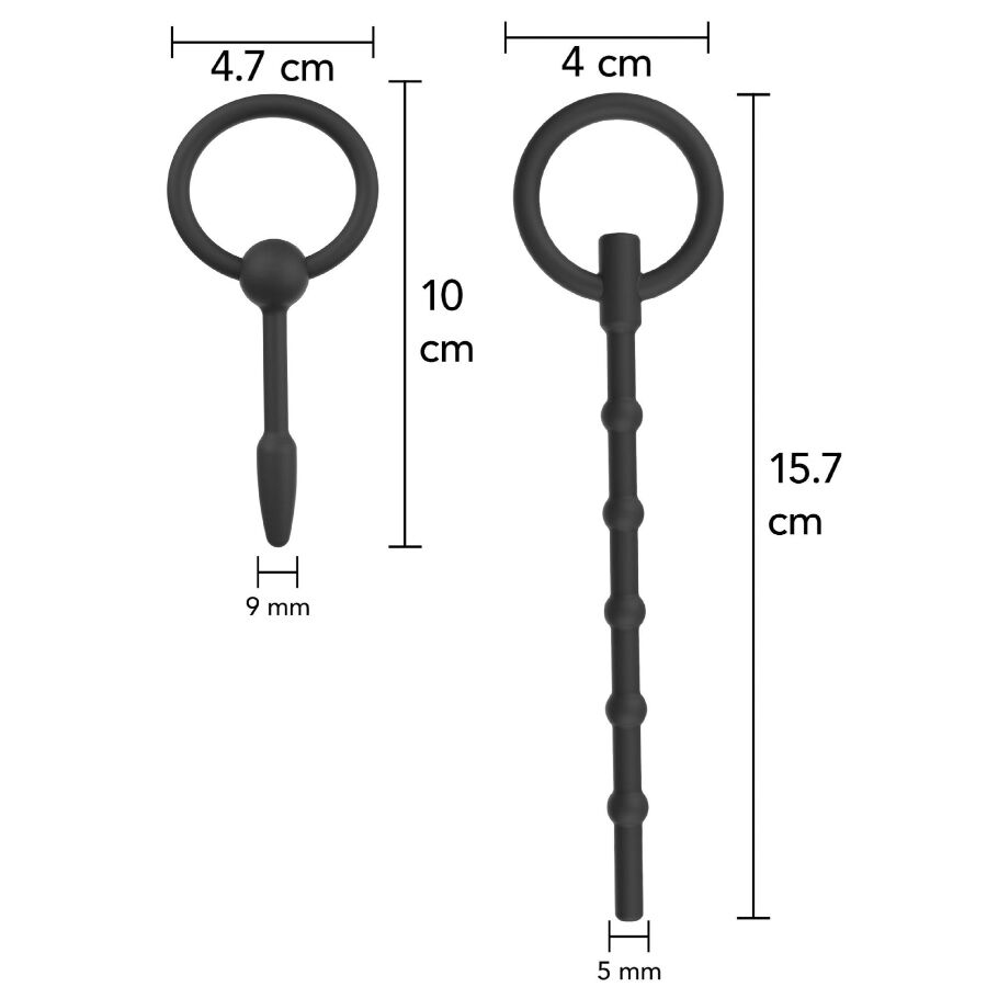 Set Plug Uretrali HIDDEN DESIRE EXTREME 2 Pezzi — Silicone