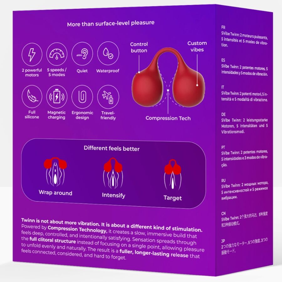 Vibratore a Dita Snail Vibe Twinn Cherry