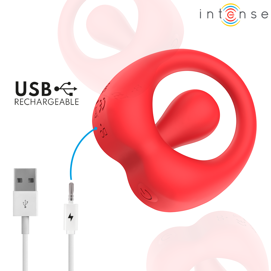 Anello Vibrante Intense Russell Stimolatore Clitoride Rosso