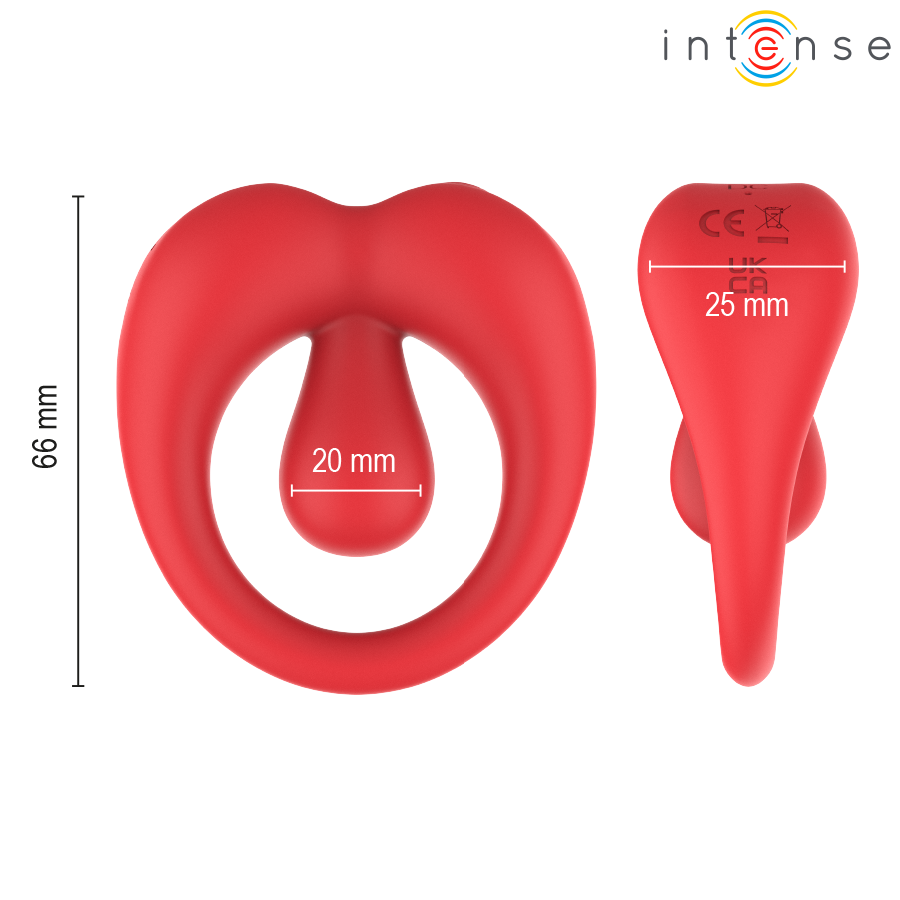 Anello Vibrante Intense Russell Stimolatore Clitoride Rosso