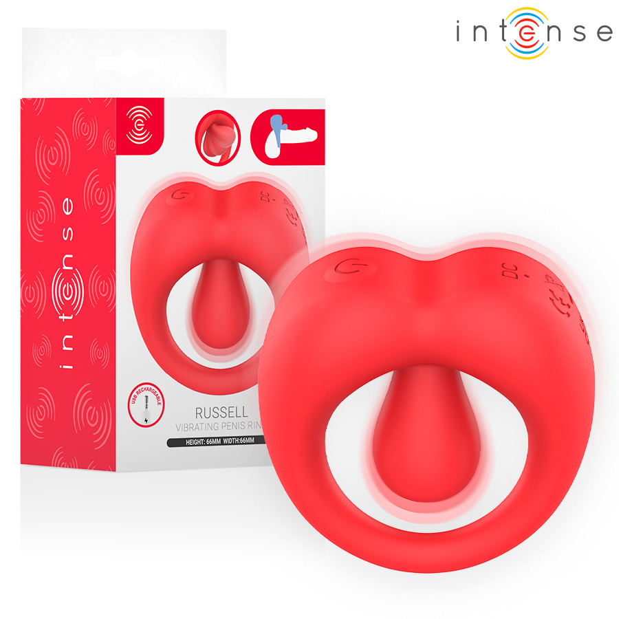 Anello Vibrante Intense Russell Stimolatore Clitoride Rosso