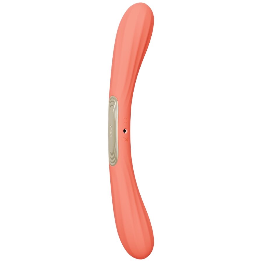 Vibratore LELO Boomerang Doppia Estremità — Rosso Corallo
