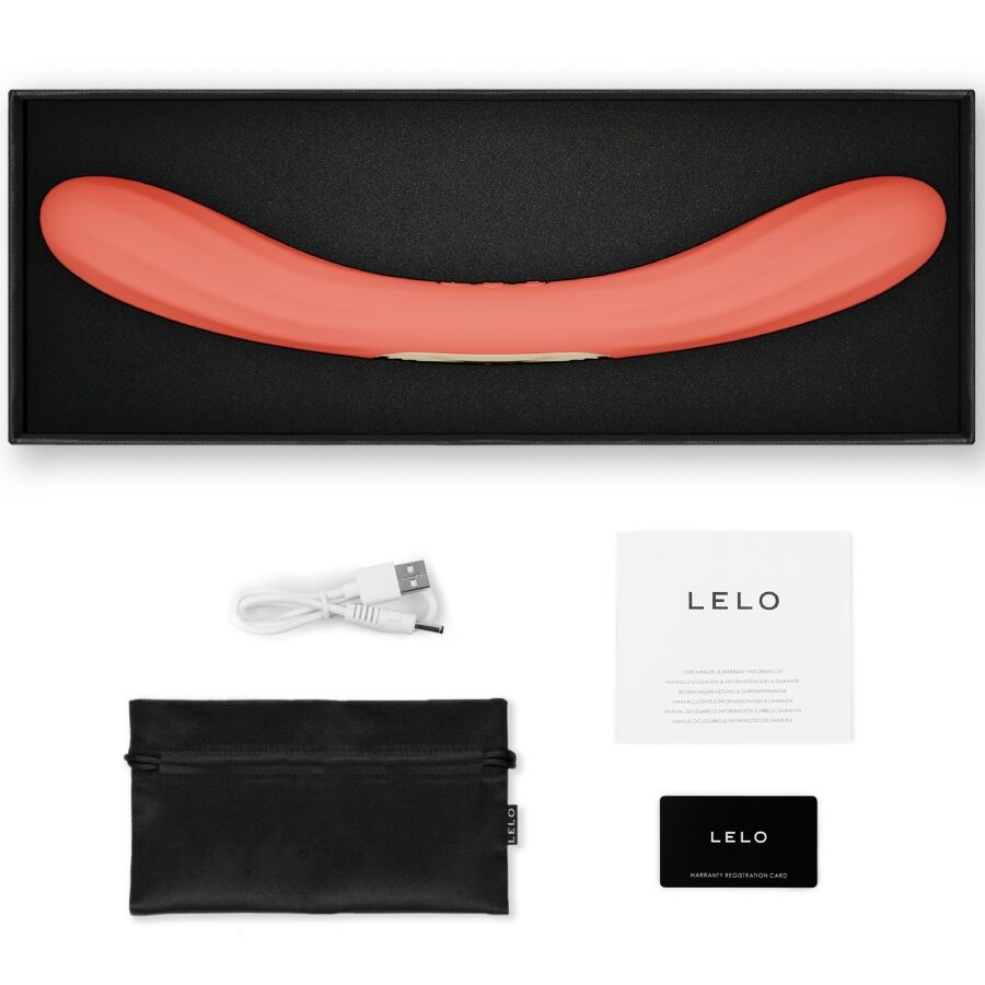 Vibratore LELO Boomerang Doppia Estremità — Rosso Corallo
