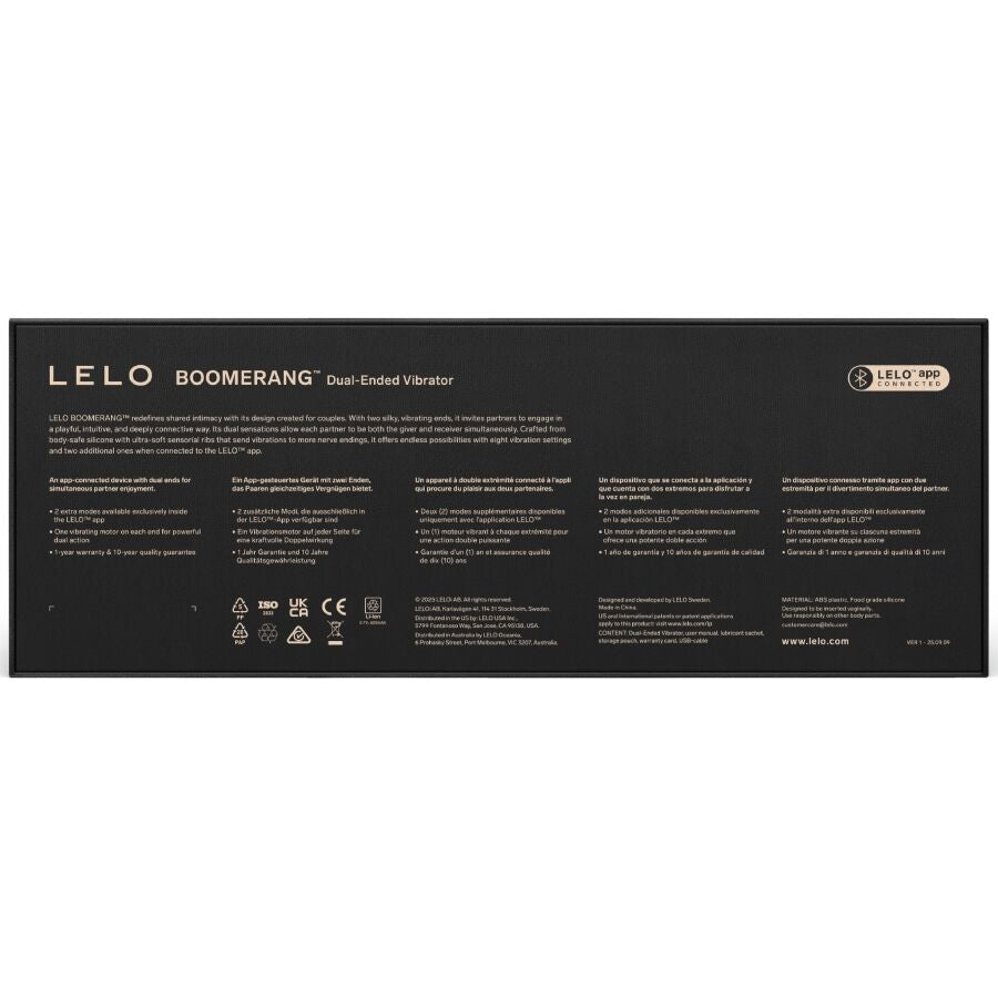 Vibratore LELO Boomerang Doppia Estremità Viola