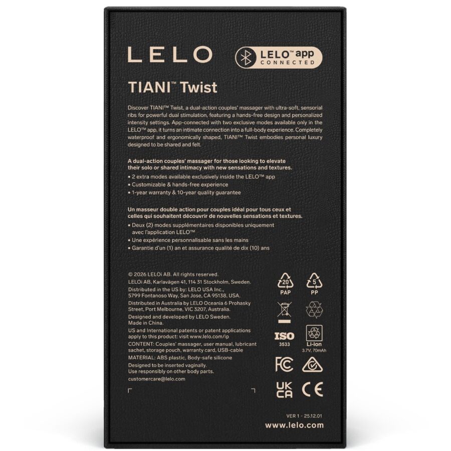 Vibratore per Coppie LELO Tiani Twist — Schiuma