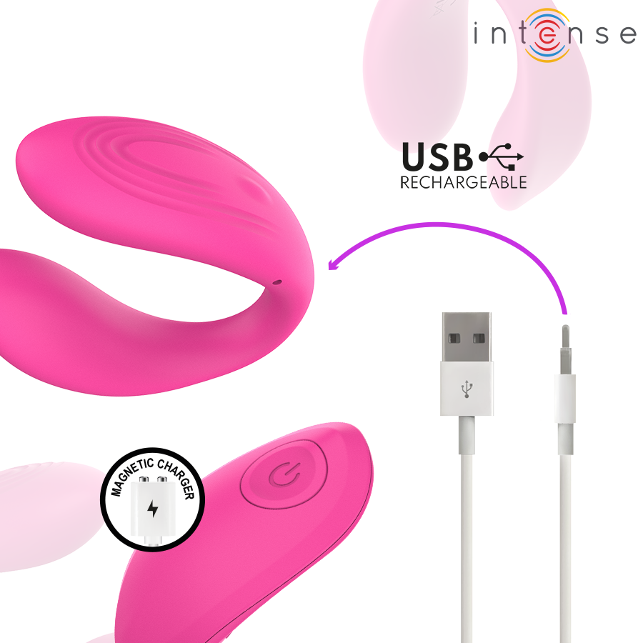 Vibratore Morsetto INTENSE NORA — Rosa