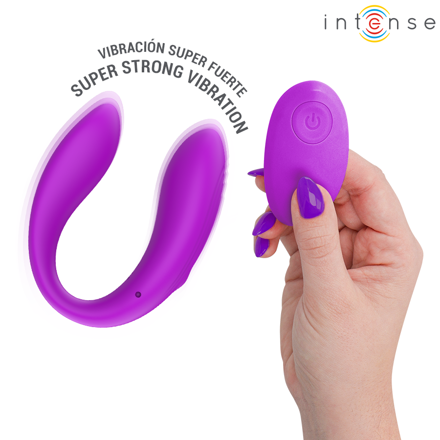 Vibratore Morsetto INTENSE Nora Telecomando Viola