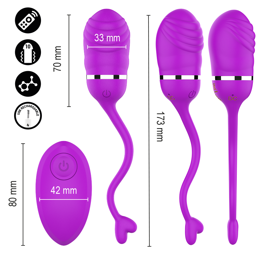 Uovo Vibrante INTENSE SOOKIE Telecomando Viola