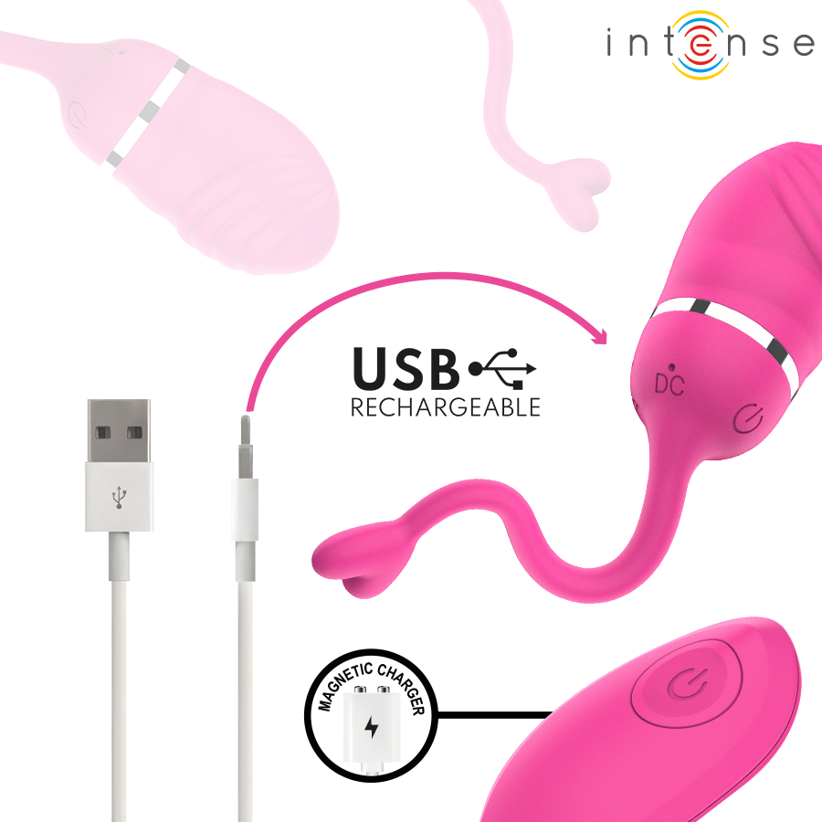 Uovo Vibrante INTENSE Sookie Telecomando Rosa — Silicone e ABS