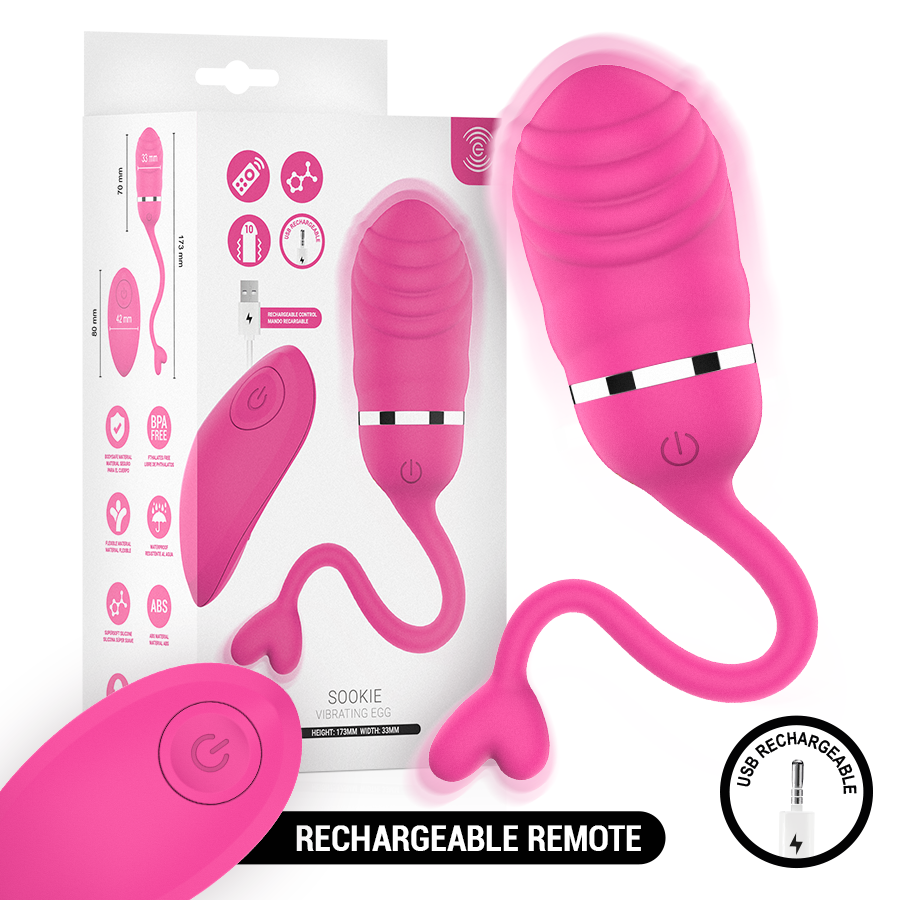 Uovo Vibrante INTENSE Sookie Telecomando Rosa — Silicone e ABS