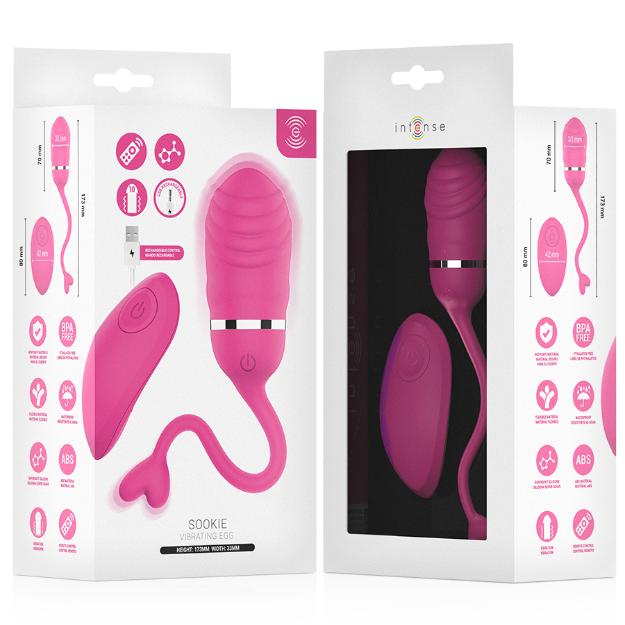 Uovo Vibrante INTENSE Sookie Telecomando Rosa — Silicone e ABS
