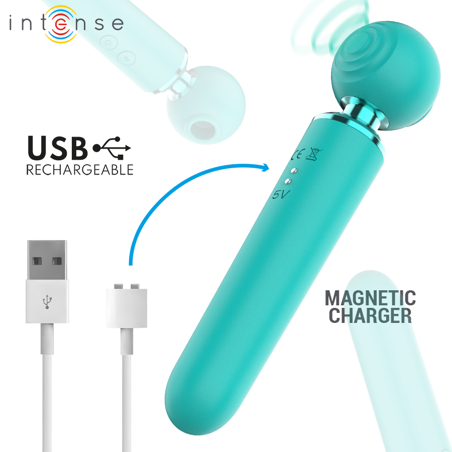 Vibratore Aspiratore INTENSE HIGH TECH Hamby — Turchese