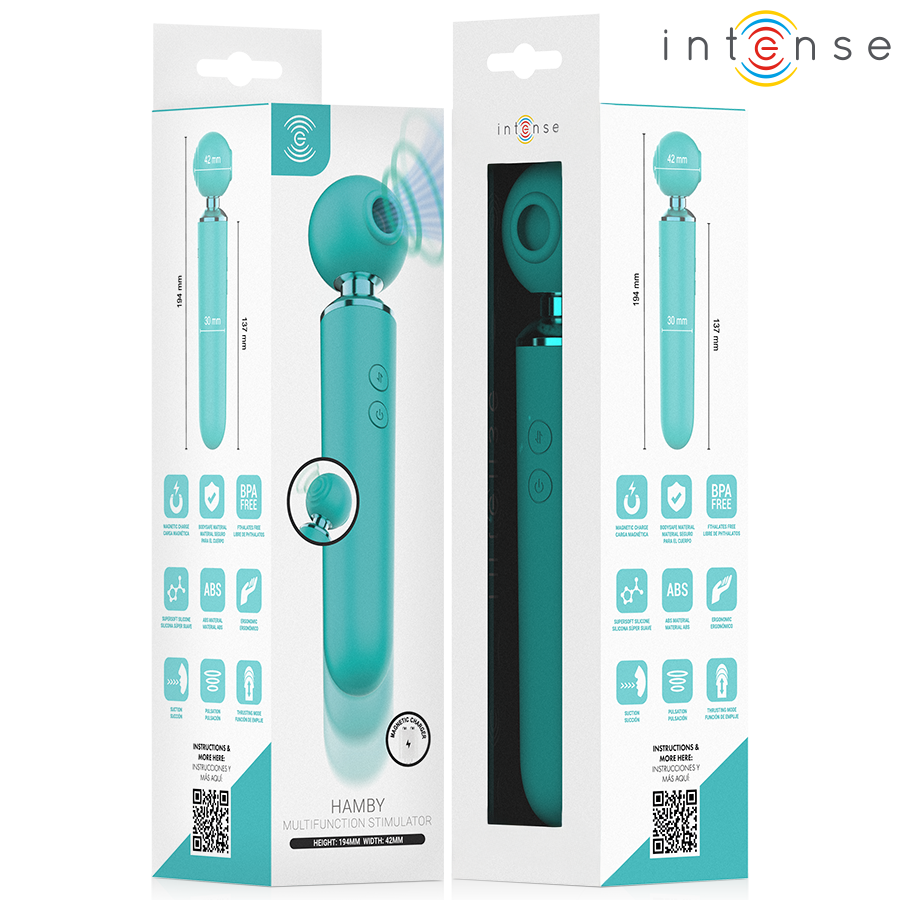Vibratore Aspiratore INTENSE HIGH TECH Hamby — Turchese