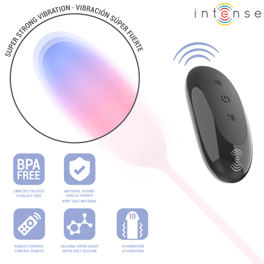 Vibratore Punto G INTENSE Pamela Telecomando — Sfumato