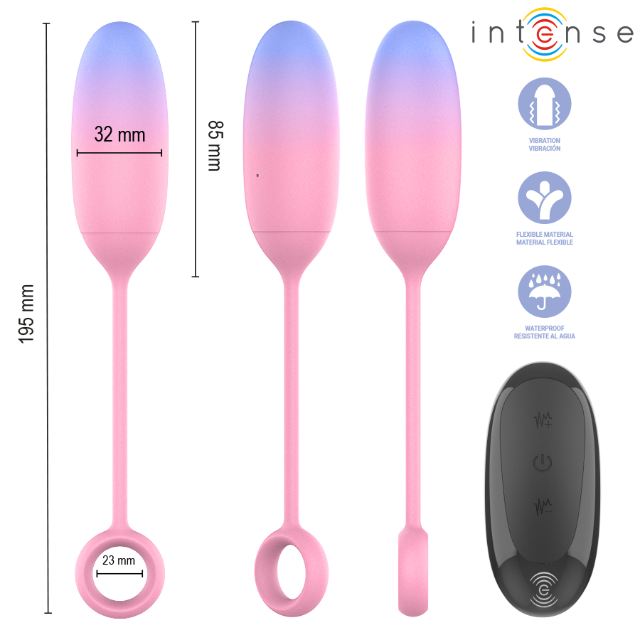 Vibratore Punto G INTENSE Pamela Telecomando — Sfumato