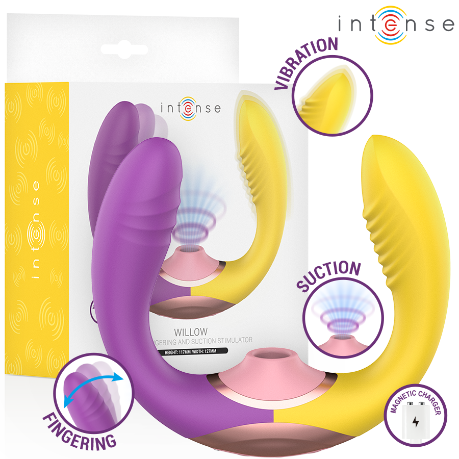 Vibratore INTENSE WILLOW 3 in 1 — Aspirazione e Vibrazione