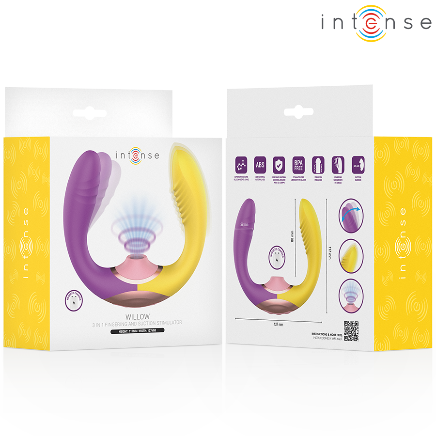 Vibratore INTENSE WILLOW 3 in 1 — Aspirazione e Vibrazione