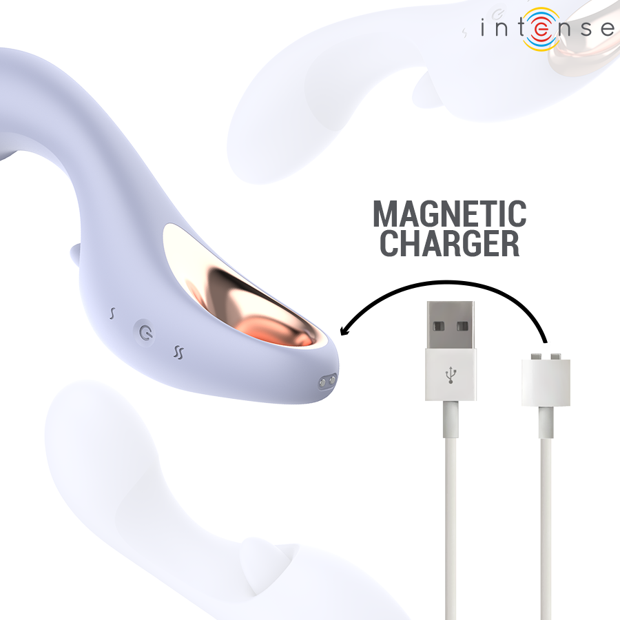 Vibratore Doppia Stimolazione INTENSE Anya Lavanda — Movimento Circolare