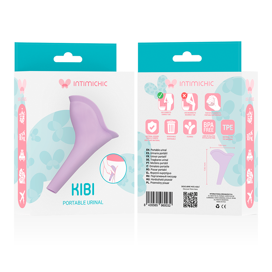 Orinatoio Portatile Intimichic Kibi Monouso — TPE