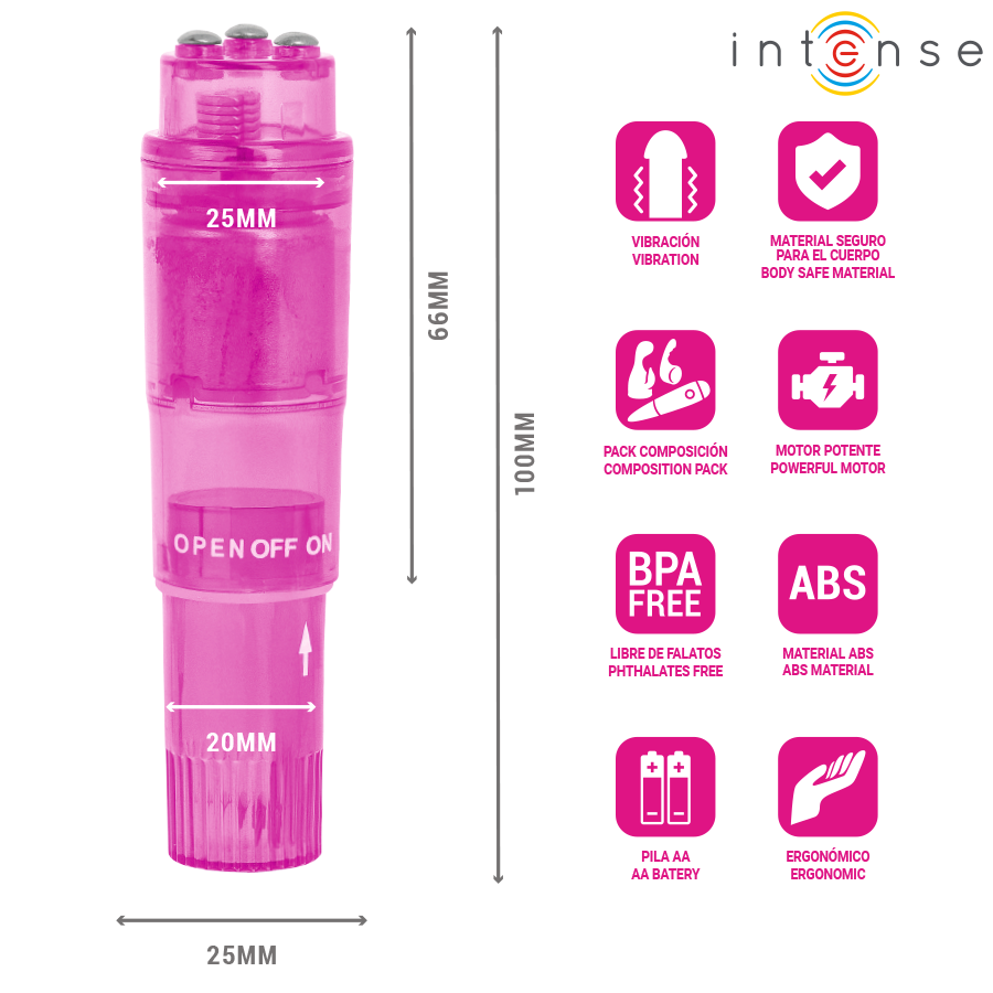 Mini Massaggiatore INTENSE FUN TOYS Kurt — Rosa