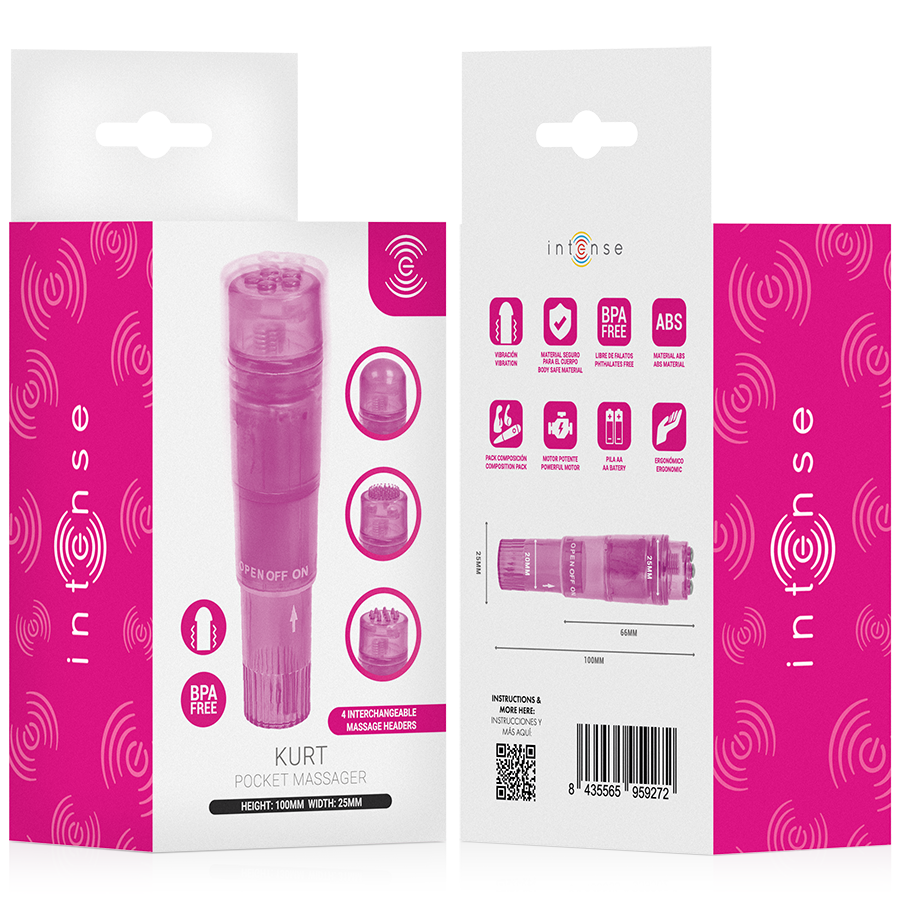 Mini Massaggiatore INTENSE FUN TOYS Kurt — Rosa